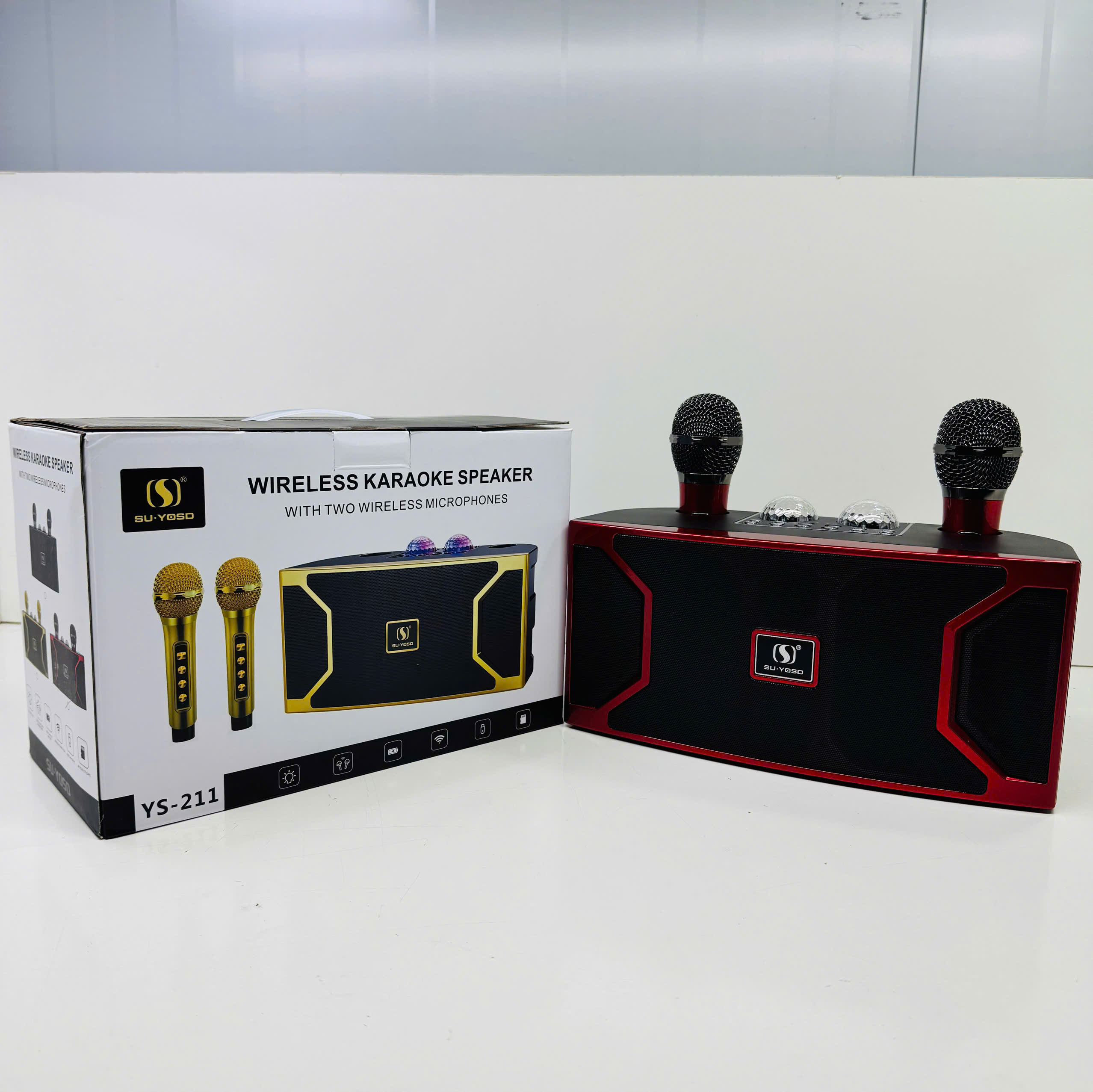 Loa Karaoke Bluetooth kèm 2 Micro hát YOSD Ys-A211