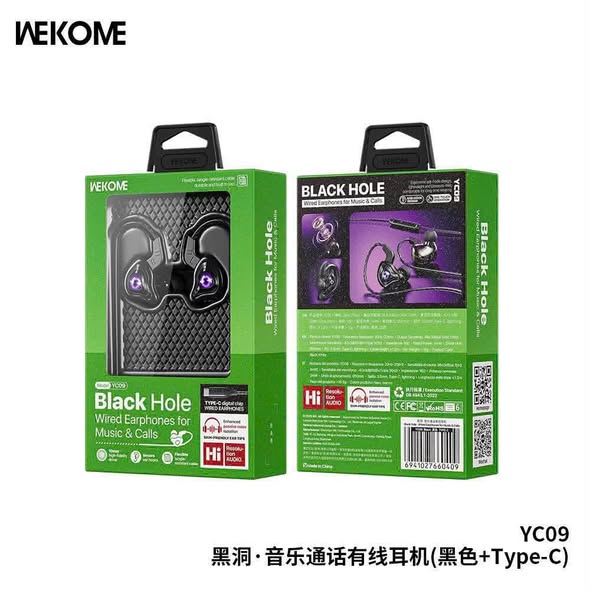 Tai nghe dây đầu Lighting Wekome YC09 - Hãng