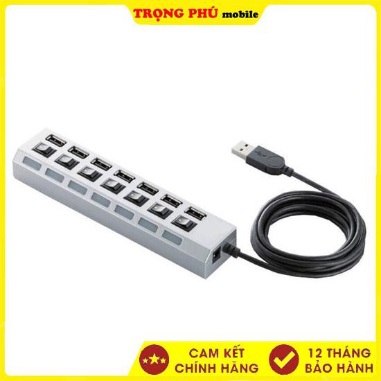 Hub chia 1 ra 7 cổng USB có công tắc, truyền data và nguồn 0,5A (ko sạc)
