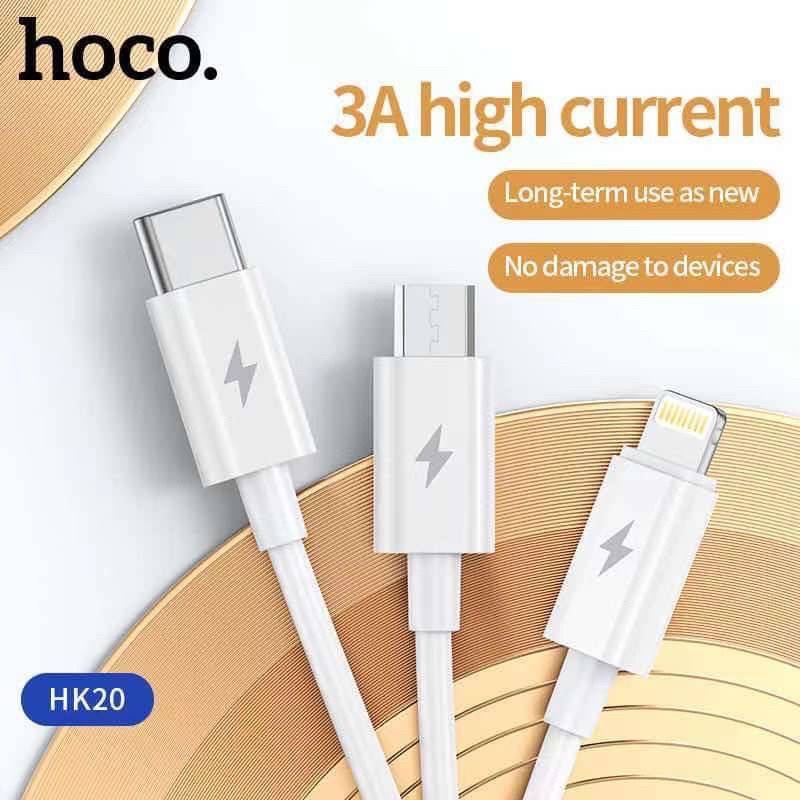 Cáp sạc 3 đầu HOCO hk20