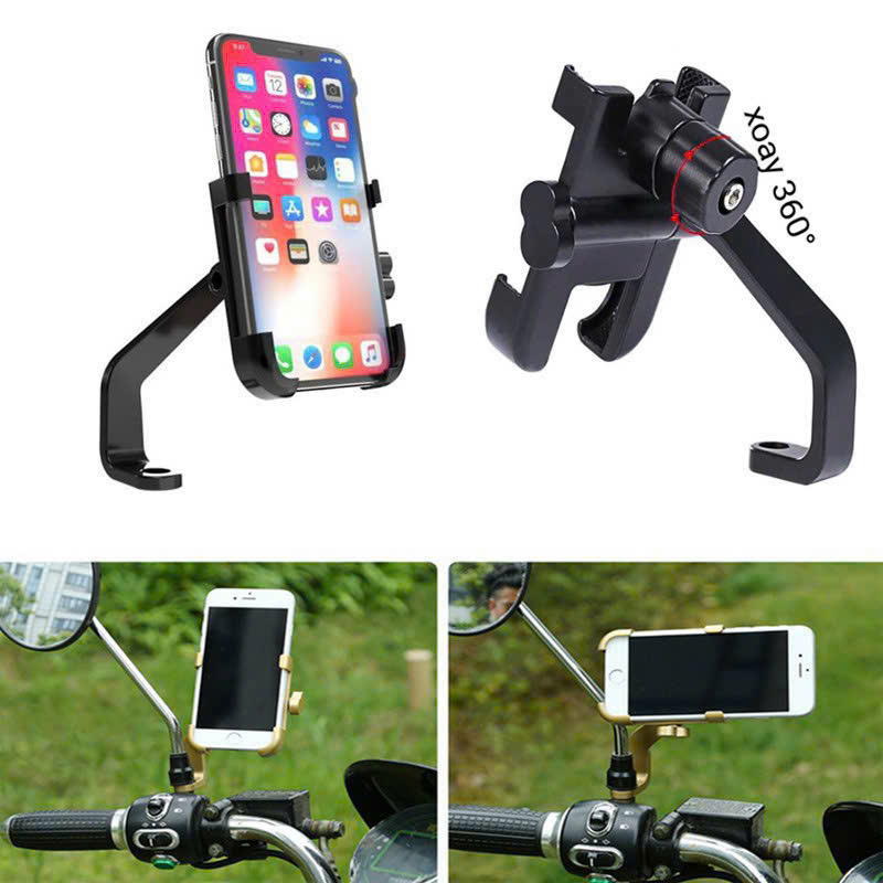 Kệ Xe máy đỡ điện thoại C2 + kèm Sạc điện thoại gắn xe máy