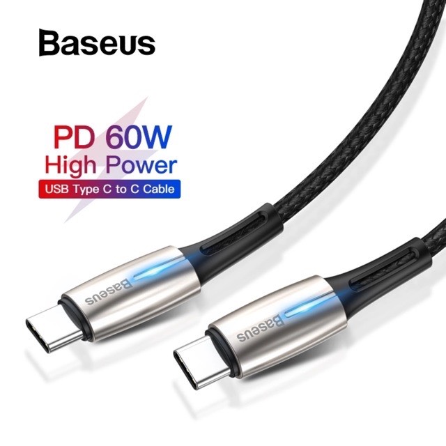 Cáp sạc TypeC-TypeC 60W Baseus Water Drop-shaped
