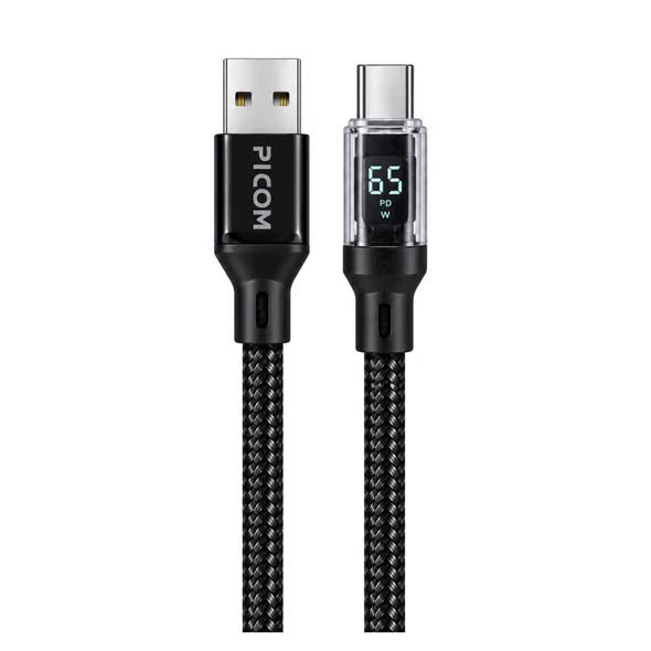 Cáp sạc Usb-TypeC Picom PC-07 65w có đèn led