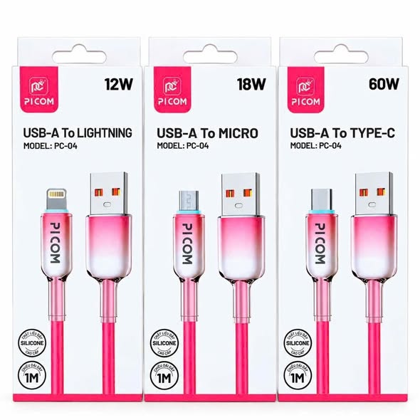 Cáp sạc Usb-Lighting Picom PC-04 18w