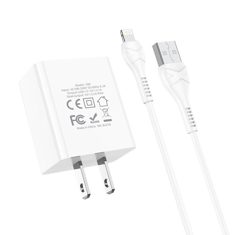 Bộ sạc Usb-Lighting Hoco C89 nhanh