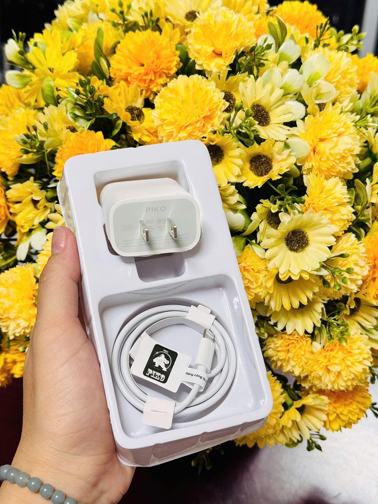 Bộ sạc TypeC-Lighting iphone Piko B25 25w tím 190k -