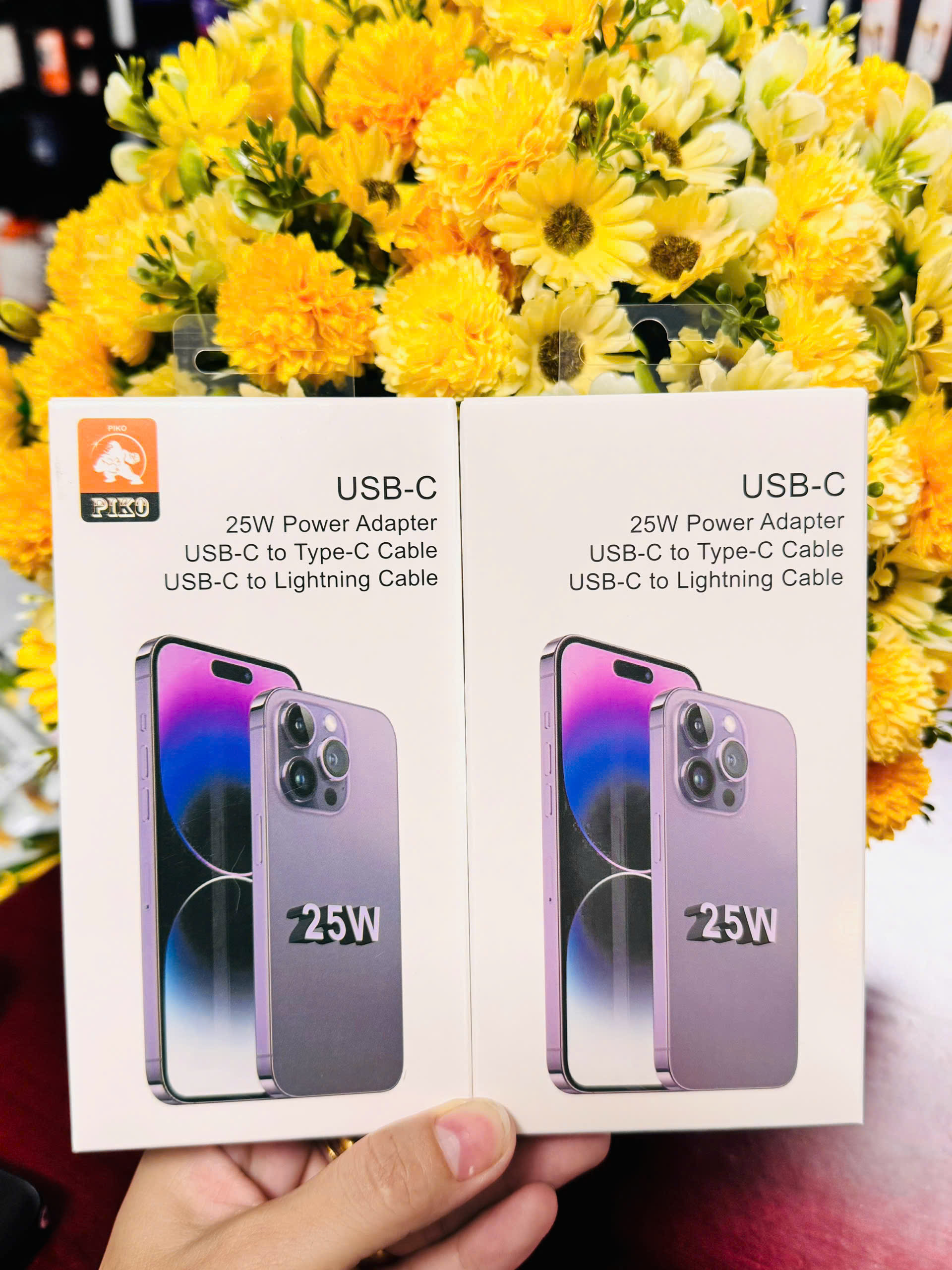 Bộ sạc TypeC-TypeC Piko B25 25w cho IP 15,16