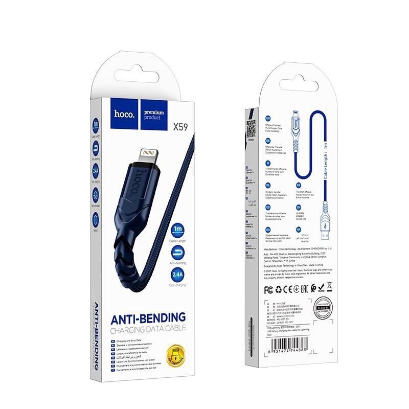 Cáp sạc Usb-Lighting Hoco X59 2m