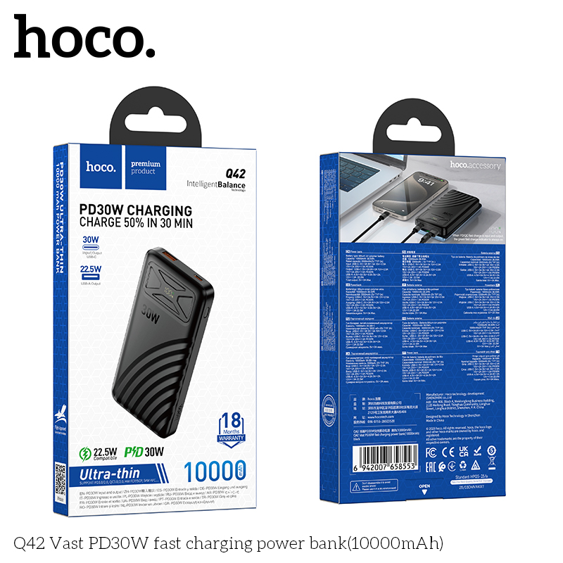 Sạc dự phòng Hoco Q42 10.000mah PD 30w