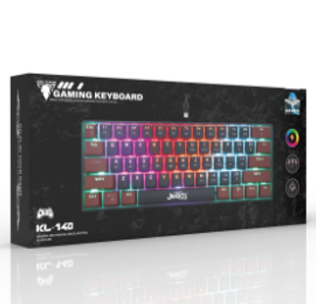 Bàn phím Cơ có dây màu đen, có đèn RGB JEDEL KL140, 61 Phím, cable type C 1.5m