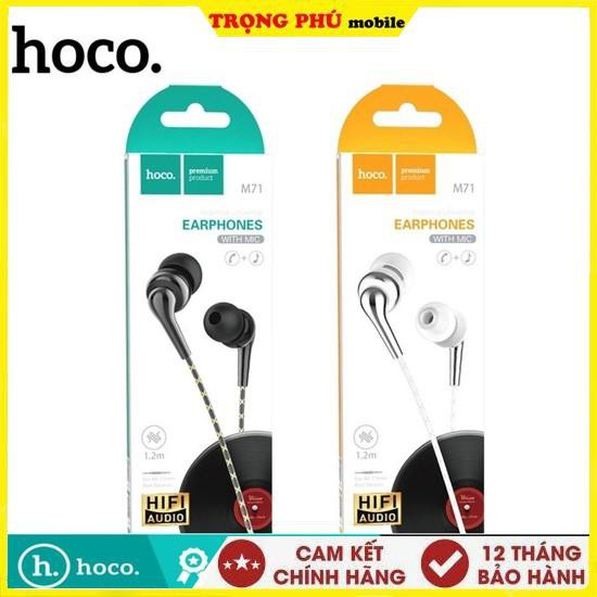 Tai nghe dây Đầu tròn có mic hoco m71