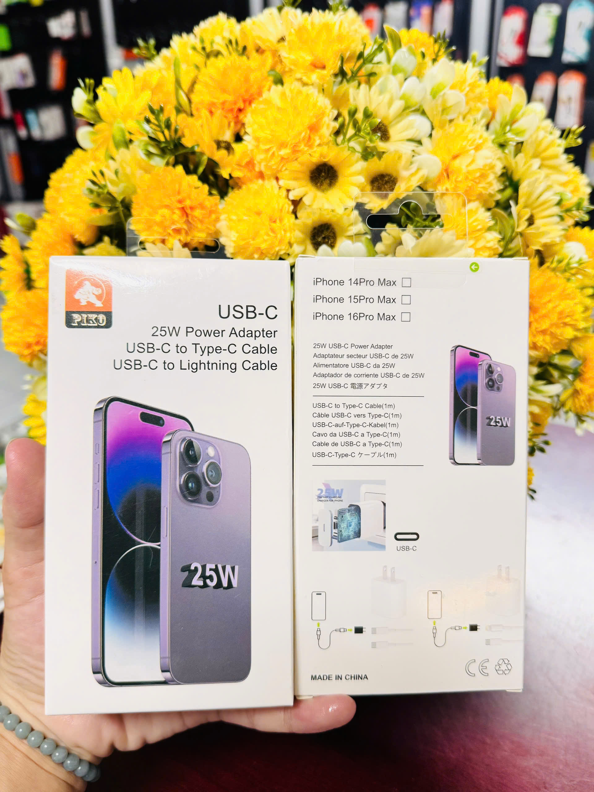 Bộ sạc TypeC-Lighting iphone Piko B25 25w tím 190k -