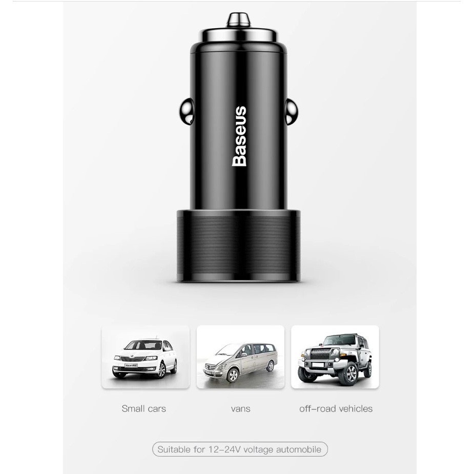 Tẩu Sạc ô tô Baseus Magic dual quick car charging of 45W