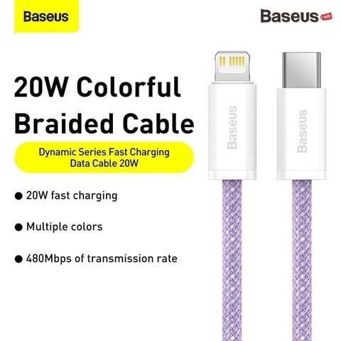 Cáp sạc TypeC-Lighting Baseus Dynamic Series