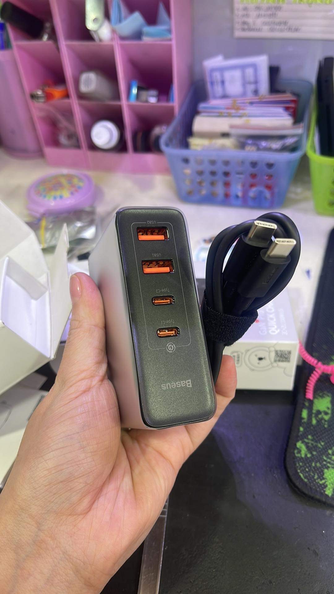 Bộ sạc TypeC-TypeC Baseus Gan2 Pro 100w
