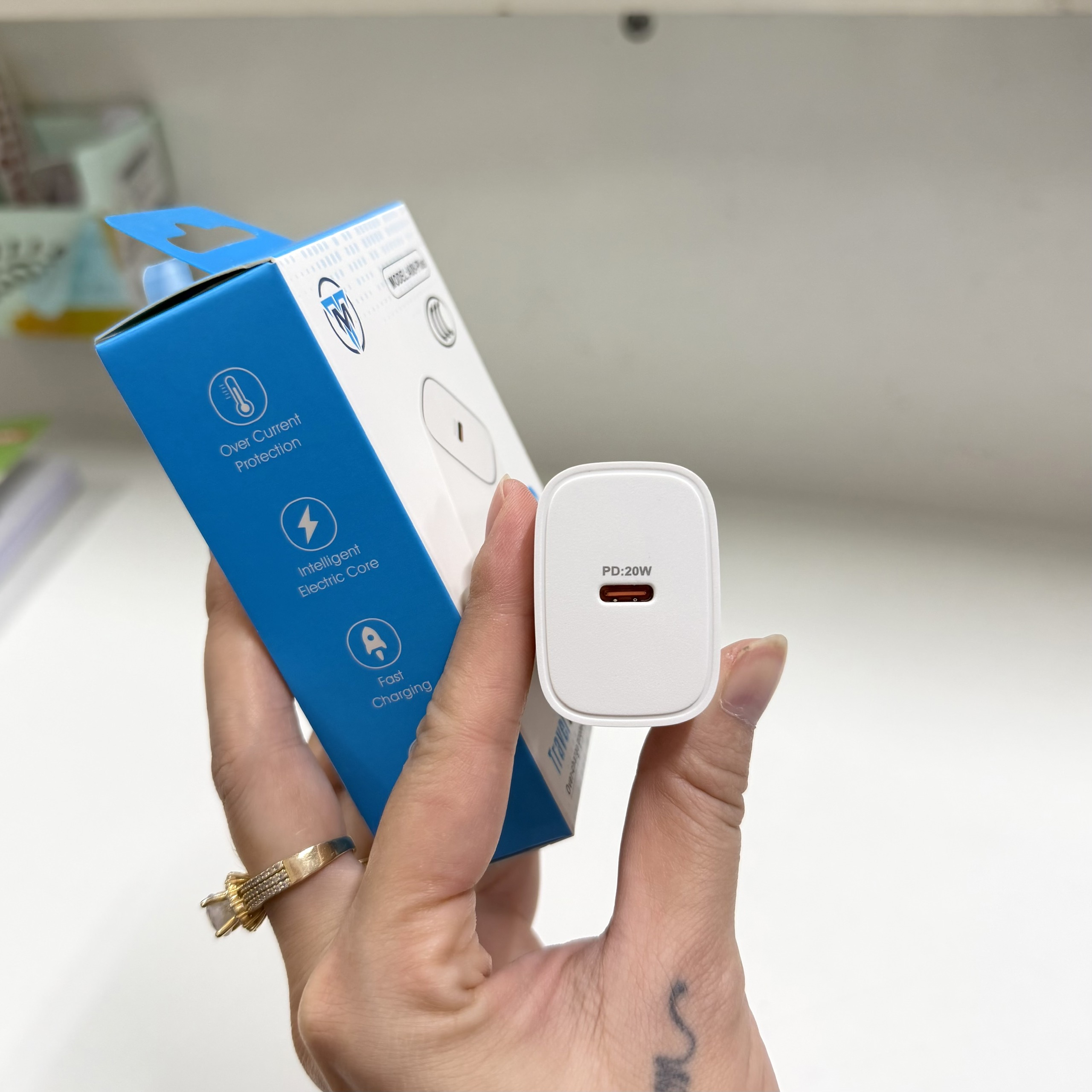 Cốc sạc TypeC TMT A08 20w ra typeC - sạc nhà máy 120k - Ra TypeC