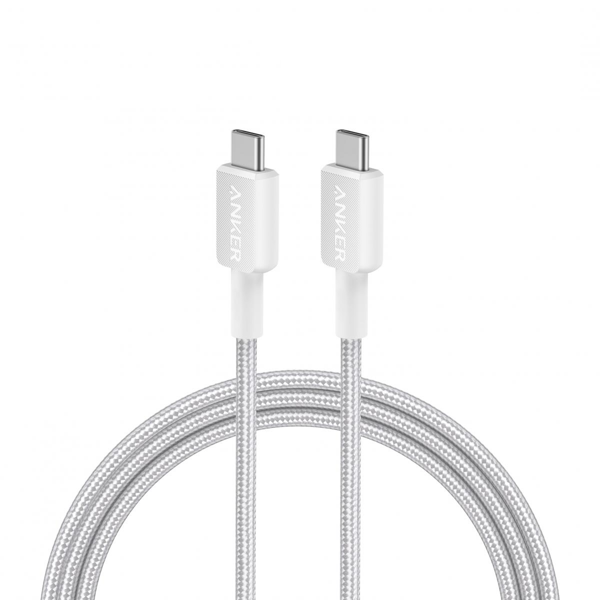 Cáp sạc TypeC-TypeC Anker 322 1.8m Nylon/Trắng