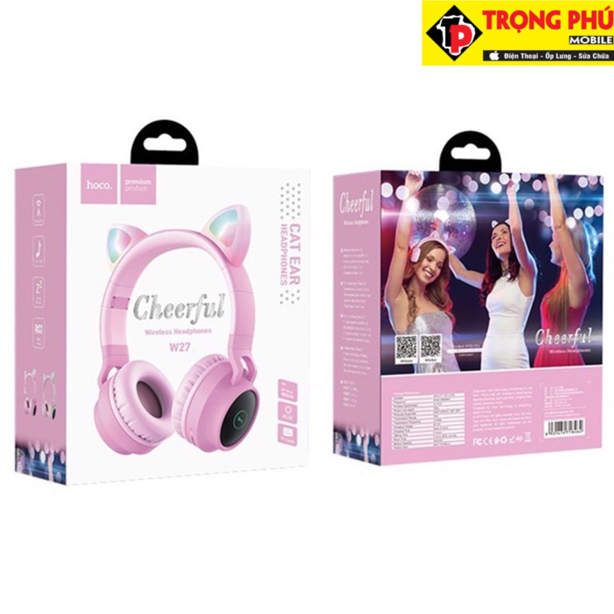 Tai nghe chụp Hoco W27 Tai mèo