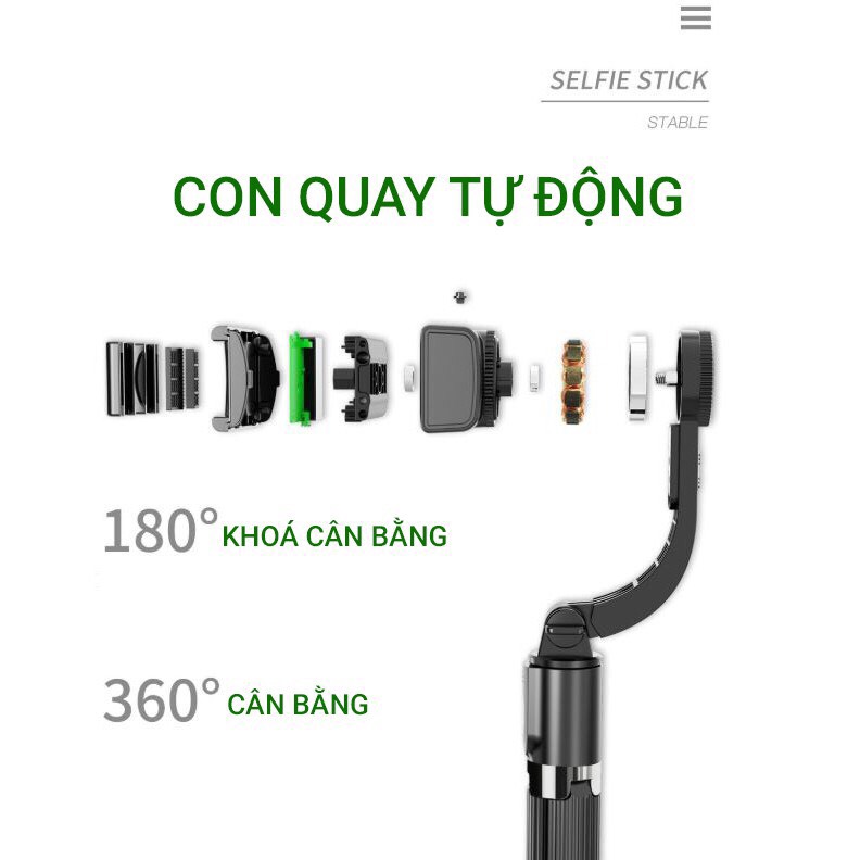 Gậy cầm để điện thoại quay phim chống rung Q08/L08