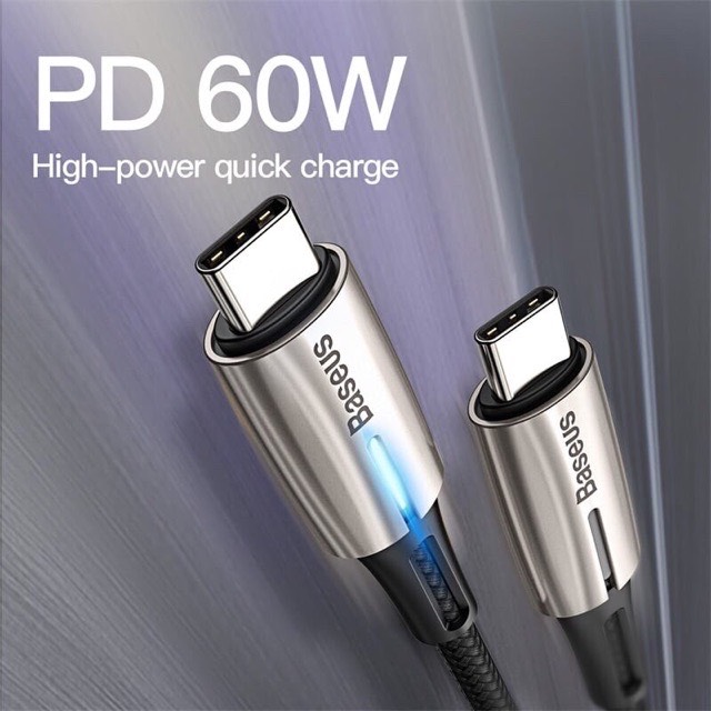 Cáp sạc TypeC-TypeC 60W Baseus Water Drop-shaped