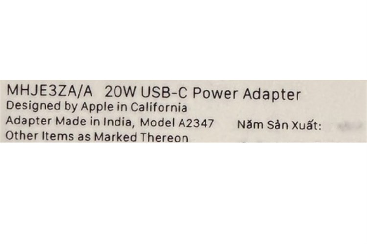 Cốc sạc typeC chính hãng iphone 20w MHJE3, MUVV3