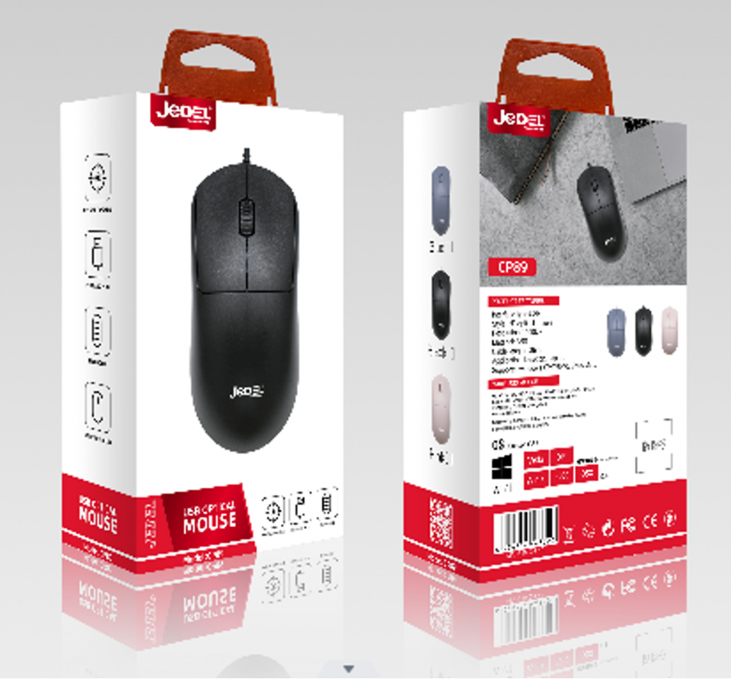 Chuột 3D màu xanh có dây JEDEL CP89
