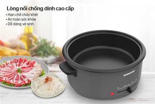 Nồi lẩu điện SUNHOUSE 3.5 lít SHD4523