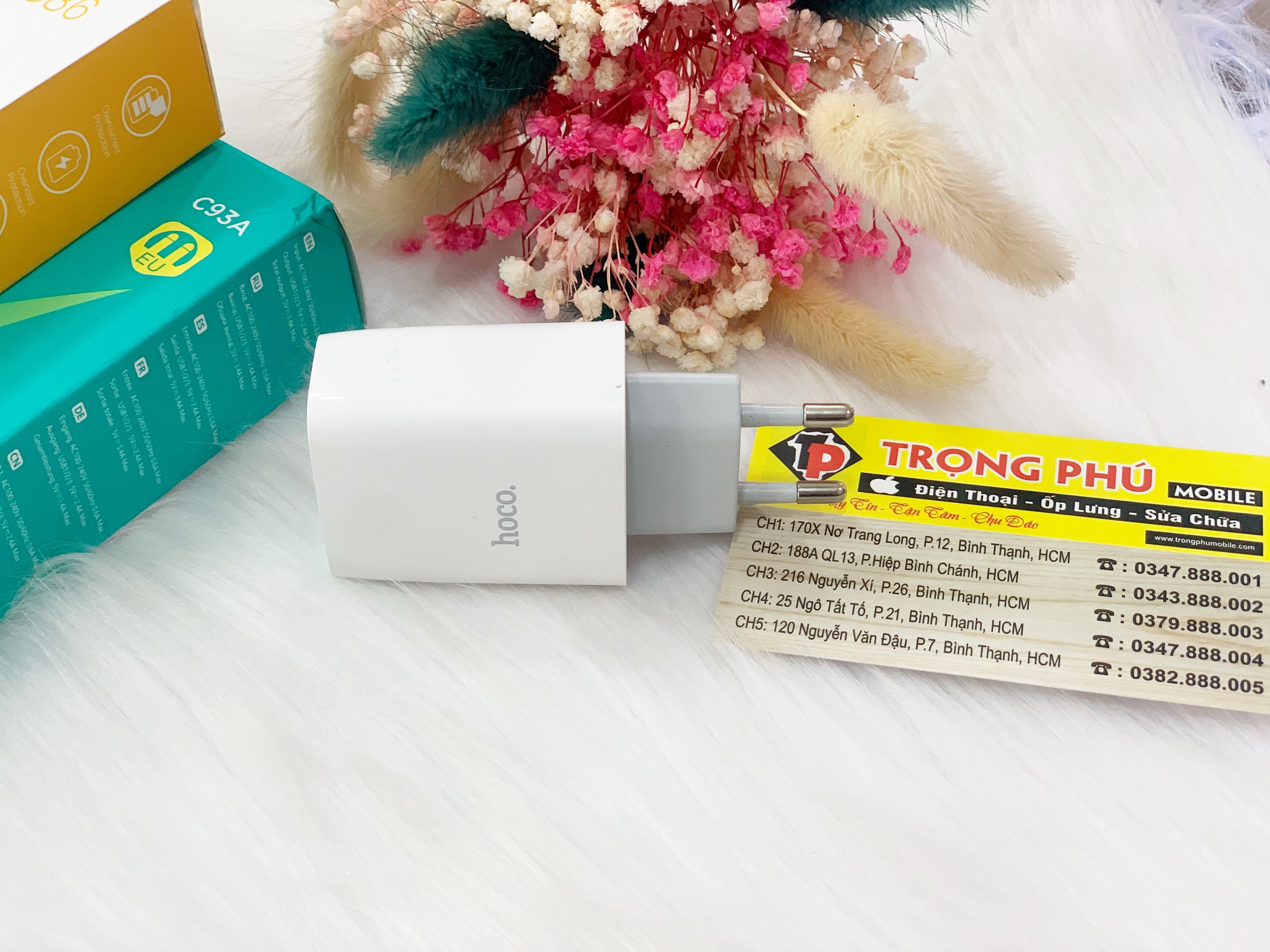 Cốc sạc 3 cổng Hoco C93A 3 cổng