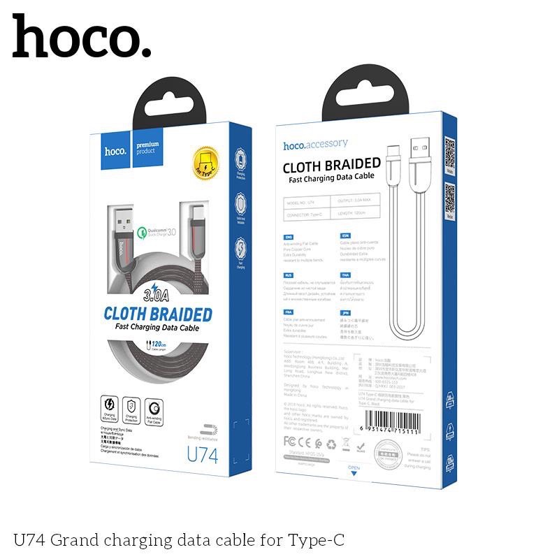 Cáp sạc Usb-Lighting Hoco u74
