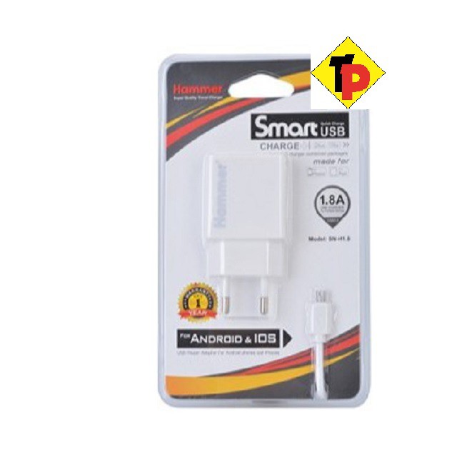 Bộ sạc Usb-Micro Hammer 1.8A
