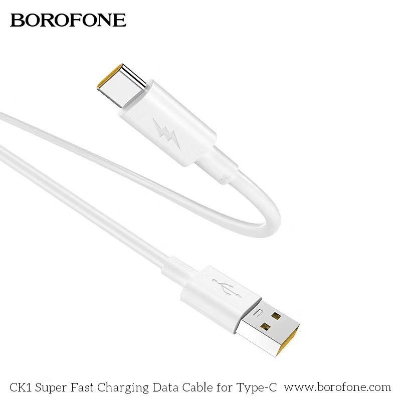 Cáp sạc Usb-TypeC Borofone CK1 TypeC 5A sạc nhanh