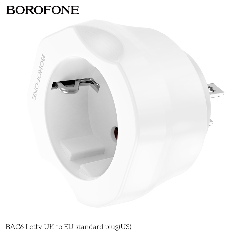 Ổ cắm Borofone BAC6 Cốc đa năng đổi UK to EU