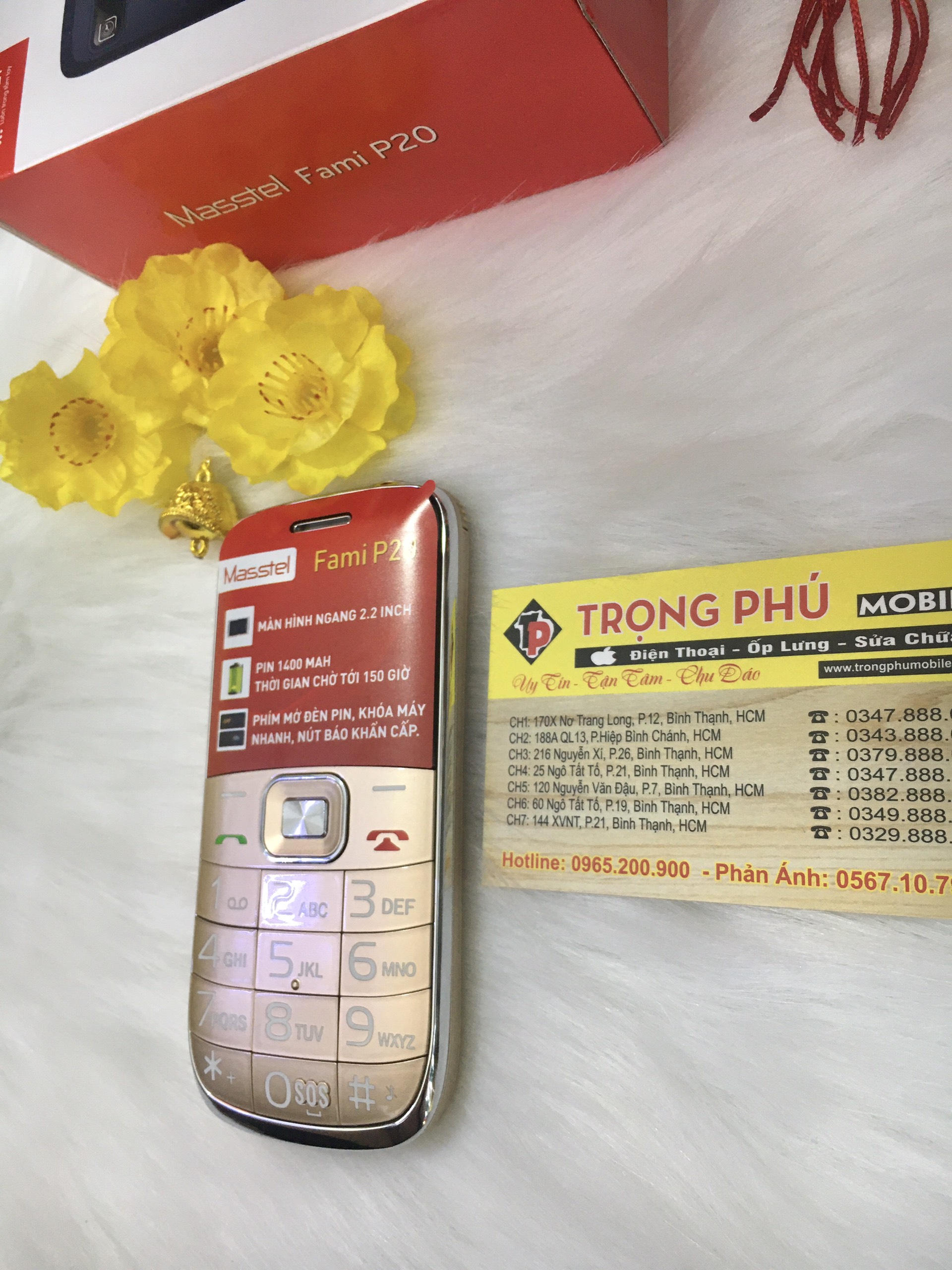 Điện thoại MASSTEL FAMI P20  mới fullbox người già