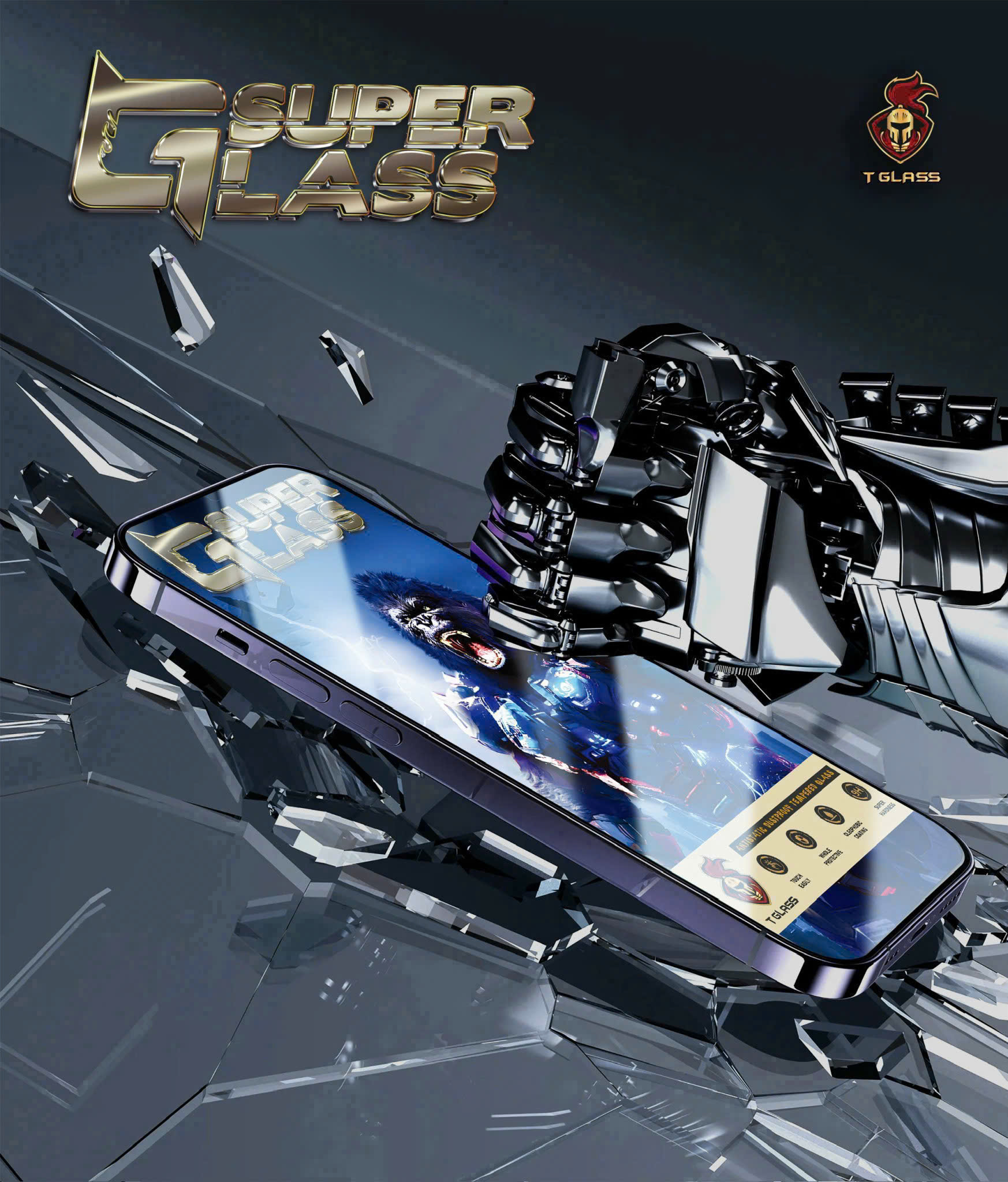 Cường lực Iphone 17 Air 100k Tglass-T03/04/Khỉ/Giáp