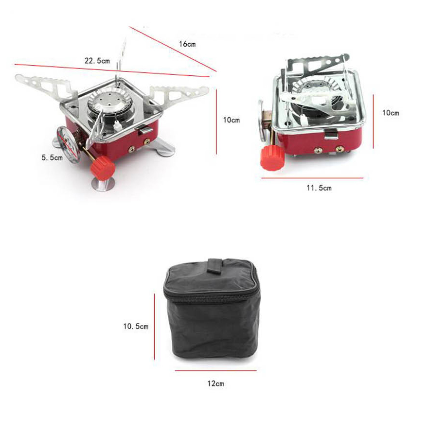 Bếp Ga Xếp Gọn Du Lịch Mini (loại Vuông) Không Dây