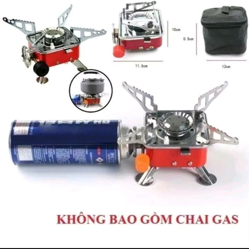 Bếp Ga Xếp Gọn Du Lịch Mini (loại Vuông) Không Dây