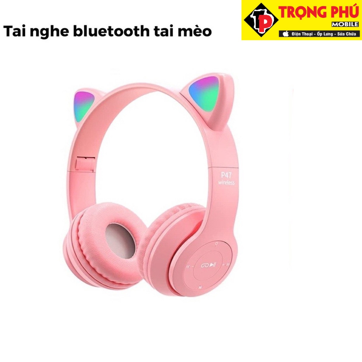 Tai nghe Chụp blutooth P47M tai mèo