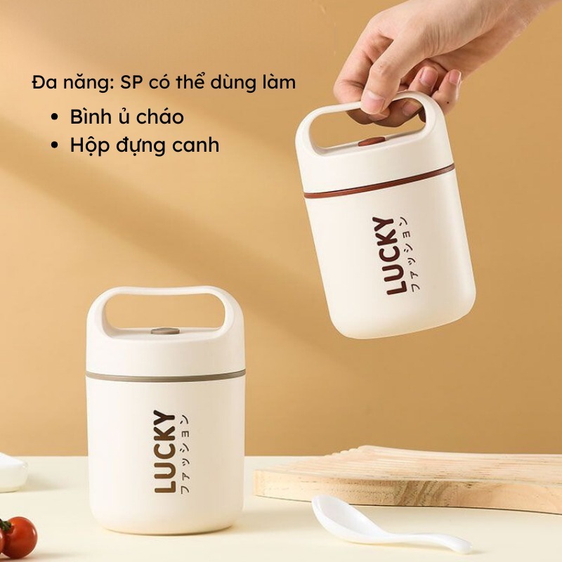 Bình nước ủ Cháo Giữ Nhiệt Lucky 500ml
