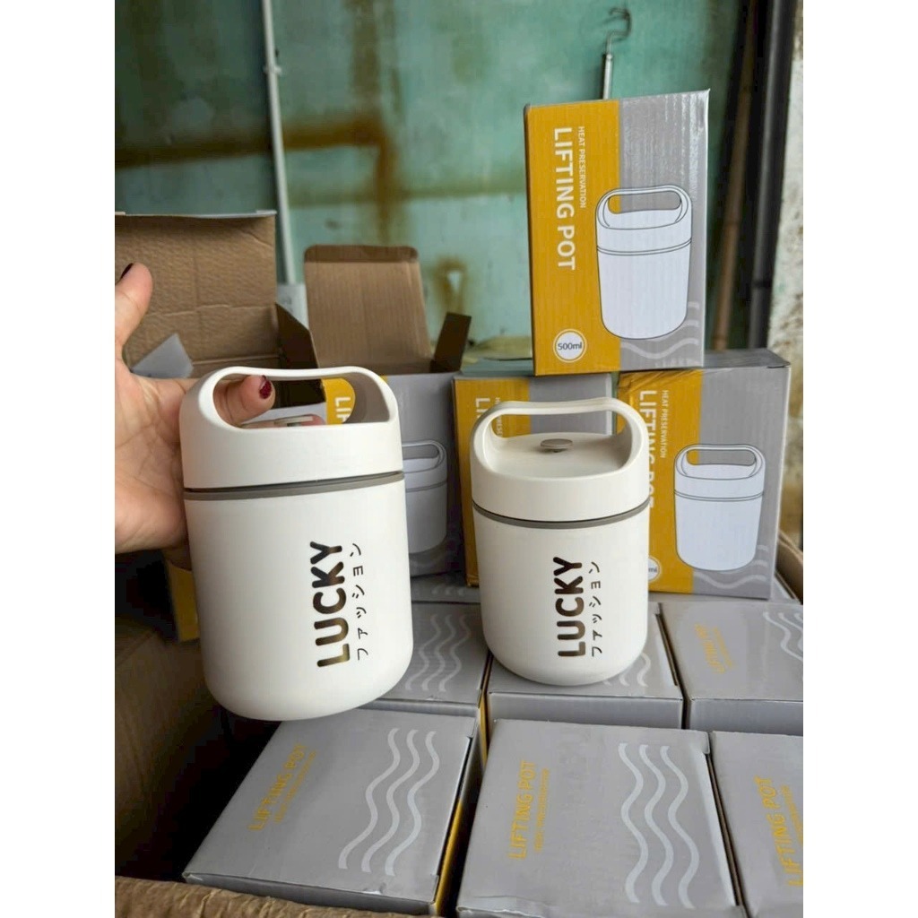 Bình nước ủ Cháo Giữ Nhiệt Lucky 500ml