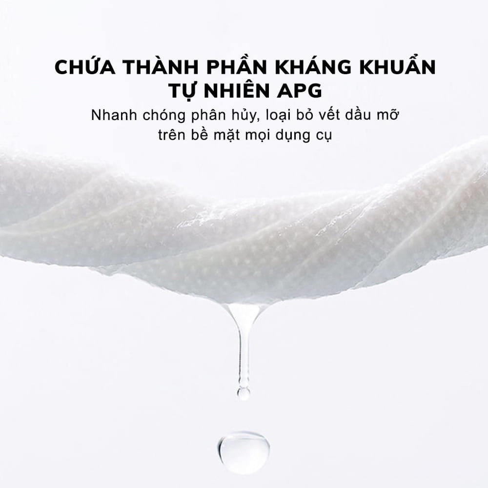 Bịt Khăn Ướt Lau Bếp Siêu Sạch Gói 80 Tờ 20x23cm