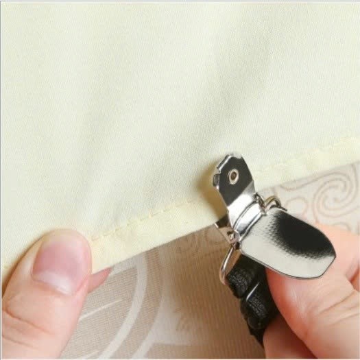 Bộ 4 dây Kẹp drap 3 chấu Inox Cố Định Ga Giường. màu ngẩu nhiên