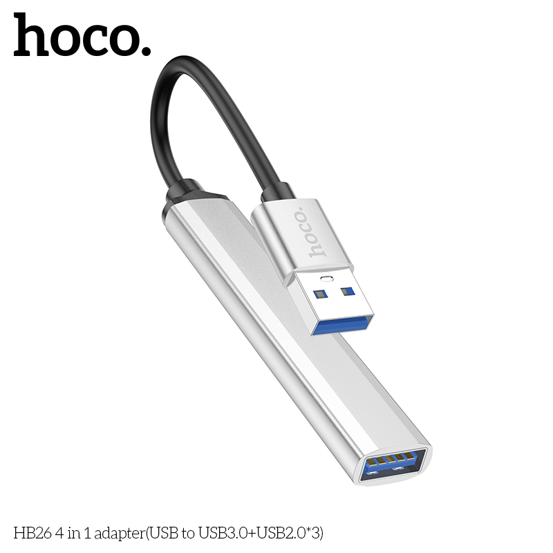 Hub 4 cổng hoco HB26 (USB ra USB 3.0 + 3 USB 2.0)