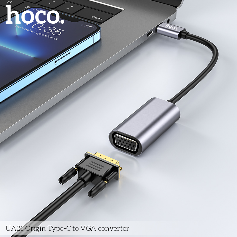Cáp chuyển đổi Hoco UA21 TypeC ra VGA cái