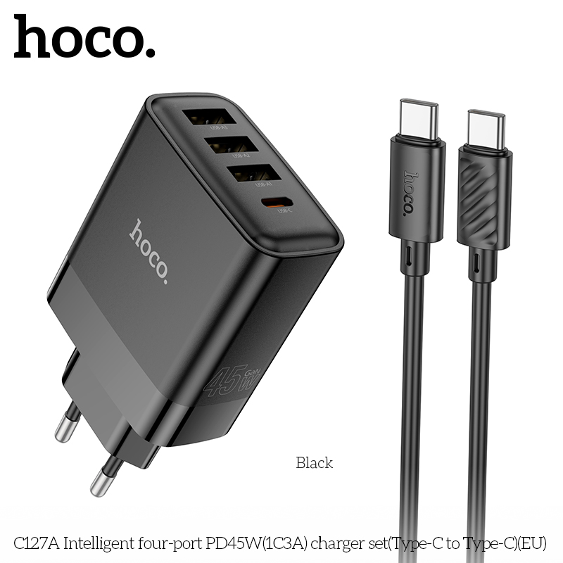 Bộ sạc TypeC-TypeC Hoco 45w C127A