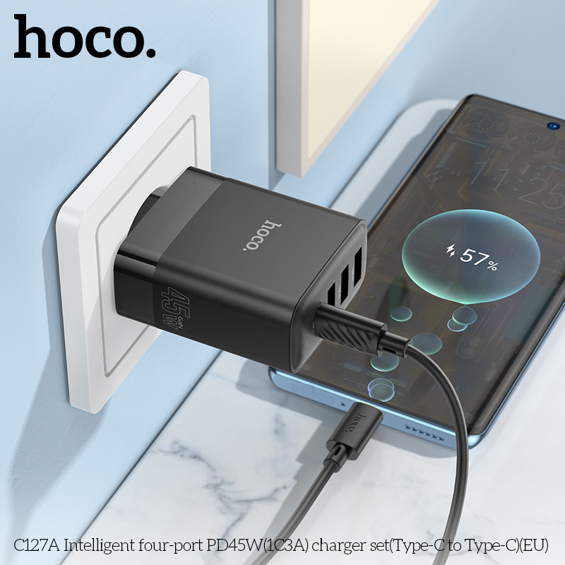 Bộ sạc TypeC-TypeC Hoco 45w C127A