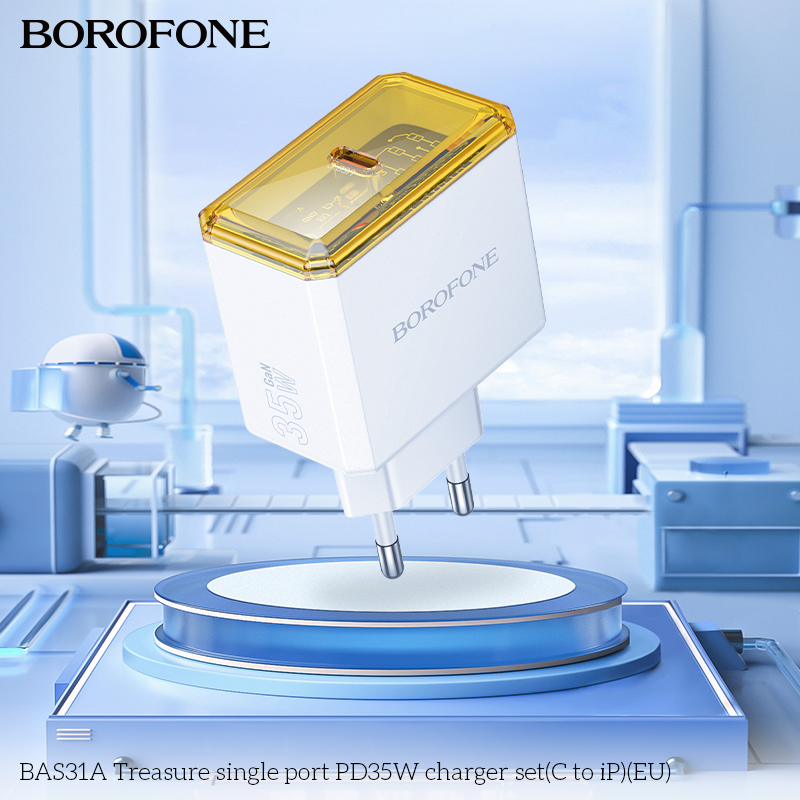 Bộ sạc TypeC-Lighting Borofone BAS31A PD35w