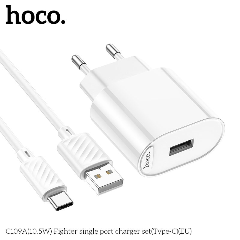 Bộ sạc Usb-TypeC Hoco C109/C109A 10.5w QC3.0