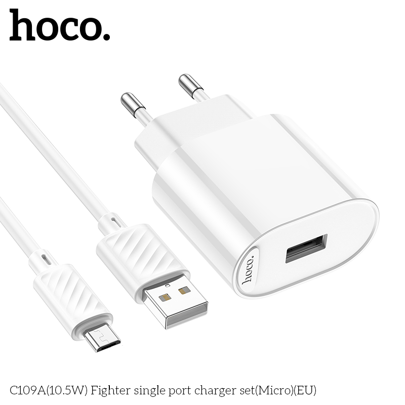 Bộ sạc Usb-Micro Hoco C109/C109A 10.5w QC3.0