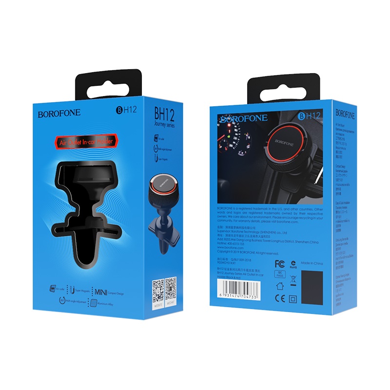 Kệ ô tô đỡ điện thoại Borofone BH12 hít nam châm