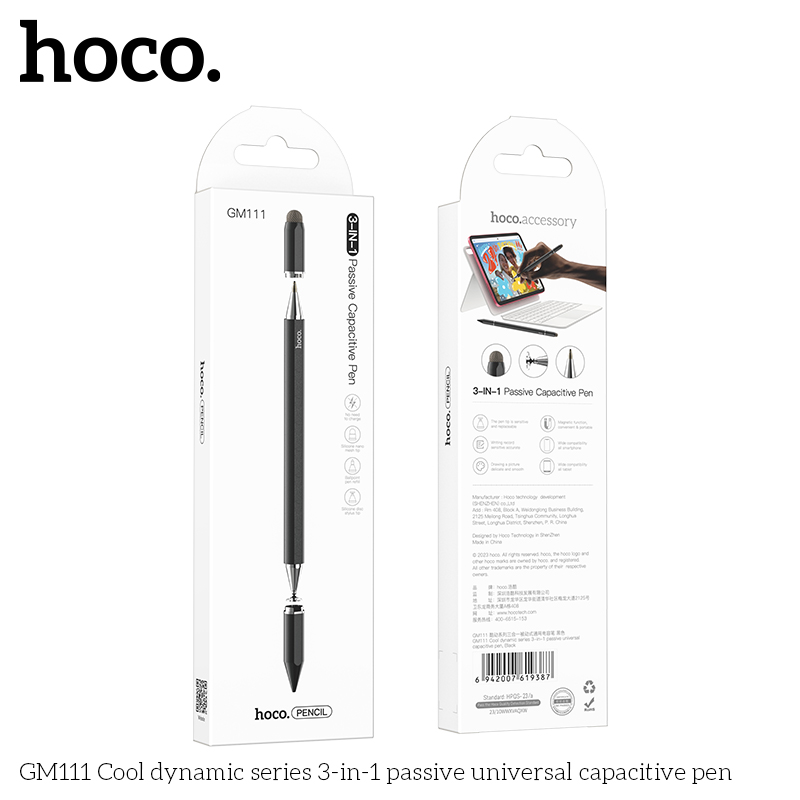 Bút cảm ứng điện đa năng 3in1 Hoco GM111